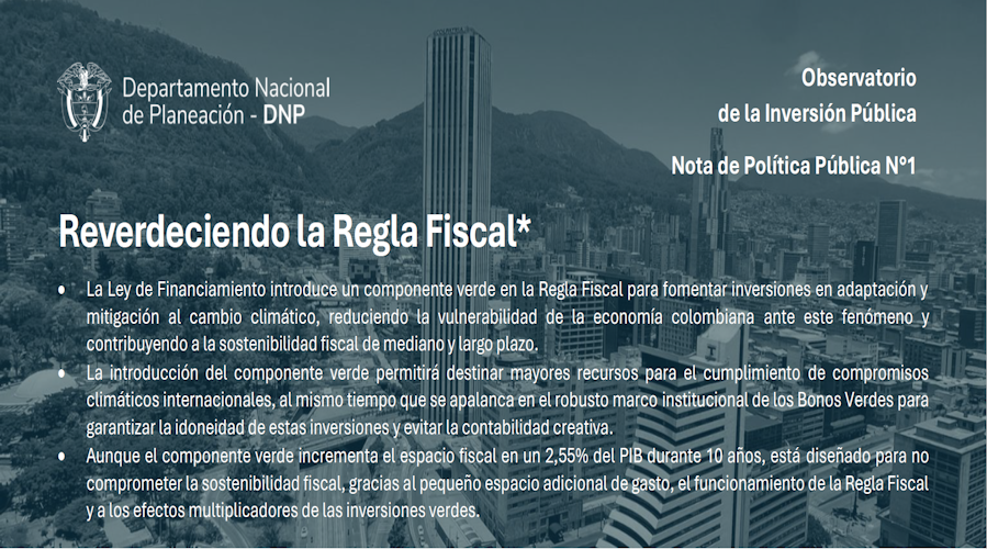 Observatorio de la inversión pública. Nota de política pública No. 1