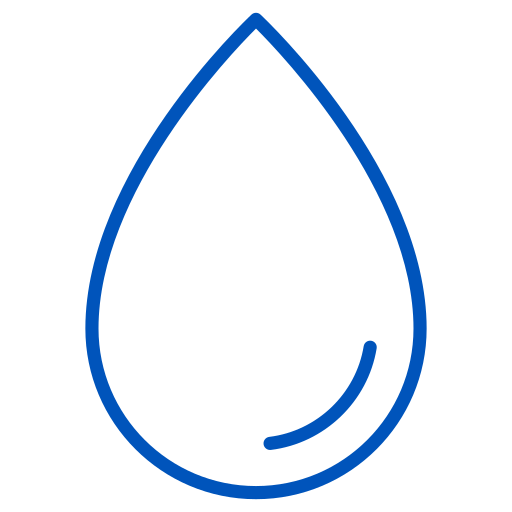 Icono de gota de agua representativa al derecho del agua potable