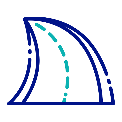 Icono de carretera interlineada representativa a la movilidad